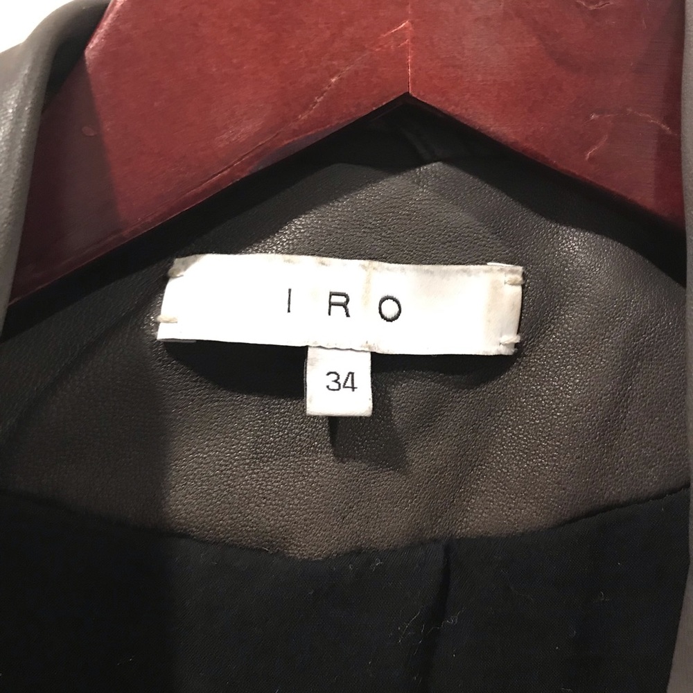 Iro Han Leather Moto Jacket, Size 34 - Picture 5 of 8